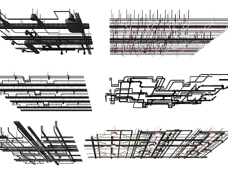 Industrial LOFT Piping Pipe Ceiling 3d model