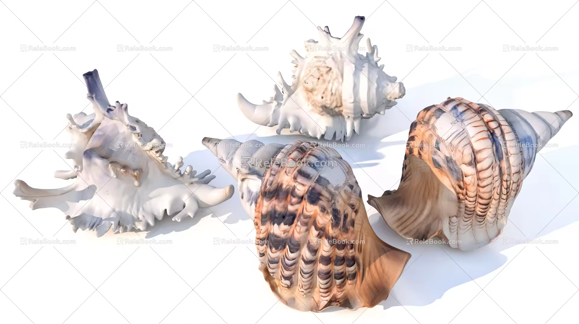 Dafa snail octagonal snail 3d model