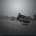 Vintage Metallic Weapon With Intricate Mechanical Barrel And Grip Structure
