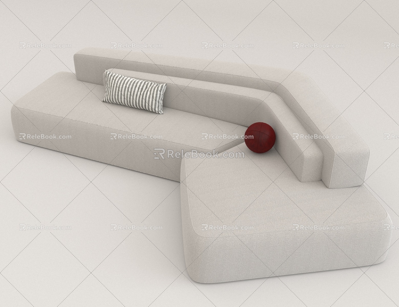 Shaped Multiplayer Sofa 3d model