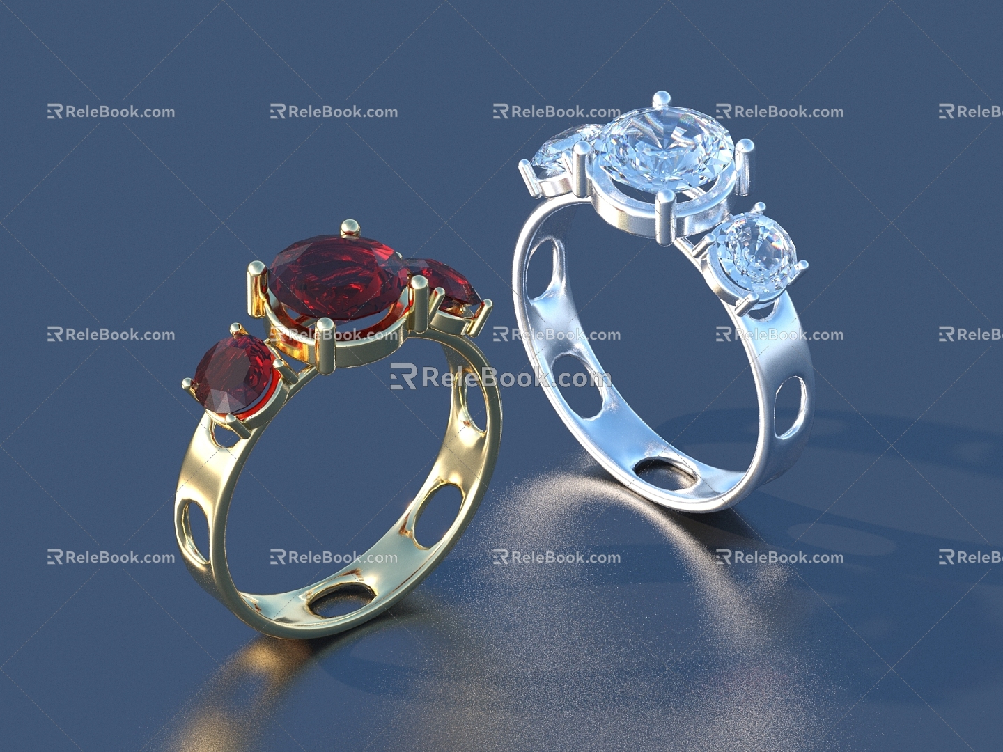 Ring Diamond Ring Gem Ring 3d model