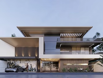 Modern single-family villas farmers build their own houses 3d model