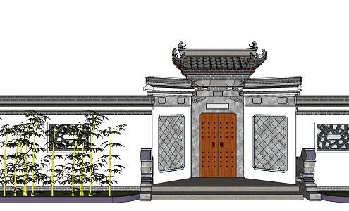 Chinese Gate 3d model