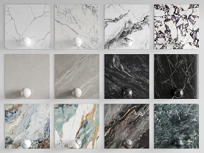 Marble Texture Wall Panel Stone Rock Slab 3d model