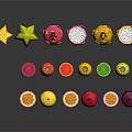 Vibrant Exotic Fruits Display With Whole And Sliced Varieties Including Dragon Fruit Kiwi And Passion Fruit
