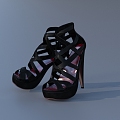 Women's high heels shoes 3d model