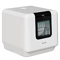 Whirlpool White Kitchen Dishwashing Appliance With Transparent Door And Digital
