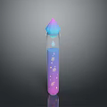 Transparent Decorative Container With Cone Shaped Top Star Patterns And Gradient Design