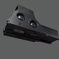 Compact Black EOTech Holographic Tactical Weapon Sight with Adjustment Knobs and Buttons 3d model