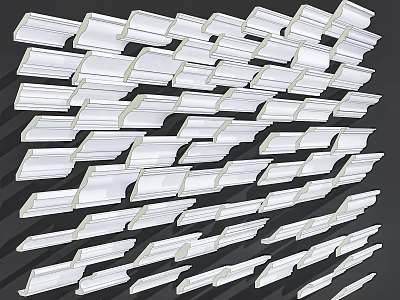 Jane Europe plaster line ceiling plaster line 3d model