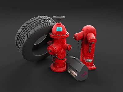 modern fire hydrant model