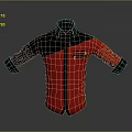 Red And Black Spliced Jacket With Stand Collar Front Pocket For Daily Use