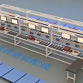Industrial Electrical Control Box Assembly Line With Conveyor Belts And Workstations