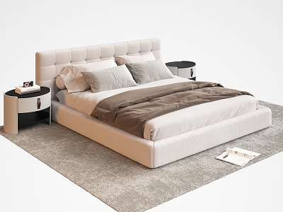 Modern pertica double bed model