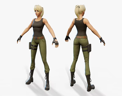 Modern Game Characters 3d model Modern Game Characters 3d model