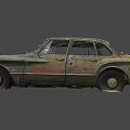 Old Rusted Classic Car With Weathered Body And Vintage Design Features