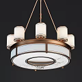 Modern Chandeliers With Metal Frame White Lampshades Round And Square Shapes