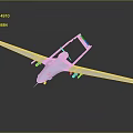White Fixed Wing Aerial Drone With Four Propellers And Long Wings
