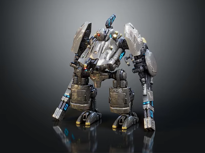 Advanced Futuristic Mech Robot With Metal Armor Mechanical Limbs And Design Details 3d model