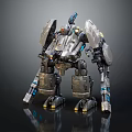 Advanced Futuristic Mech Robot With Metal Armor Mechanical Limbs And Design Details