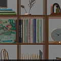 Colorful Assorted Books Arranged On Shelf For Home Library Reading Collection