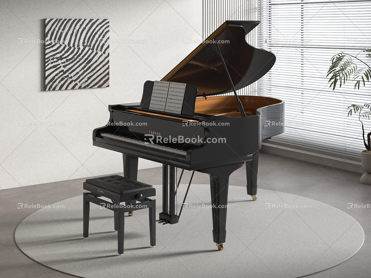 YAMAHA Grand Piano 3d model