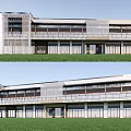 Modern Commercial Street Architecture With Glass Facade And Multi Story Storefronts
