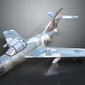 Camouflage Military Airplane Model With Detailed Cockpit Wings And Tail Design