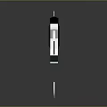 Sleek Modern Metallic Sword Featuring Shiny Blade And Green Accent Design