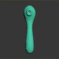 Green Silicone Vibrator With Smooth Handle And Ergonomic Design Product