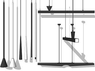 Modern Chandelier Simple Chandelier Combination 3d model