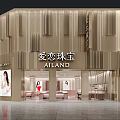 AILAND Jewelry Store Modern Striped Exterior With Elegant Window Display And Interior Showcases