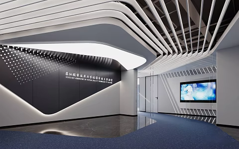 Modern Exhibition Hall Corporate Culture Exhibition Hall 3d model