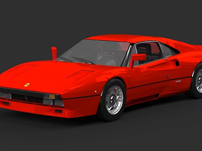 Red Sports Car With Sleek Aerodynamic Body And Stylish Exterior Design 3d model