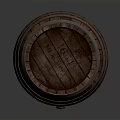 Rustic Wooden Barrel With Wooden Staves Metal Hoops And Classic Design Structure
