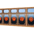 New Chinese-style openwork window carved pattern openwork pane window flower paper-cut paper-cut stickers window stickers 3d model