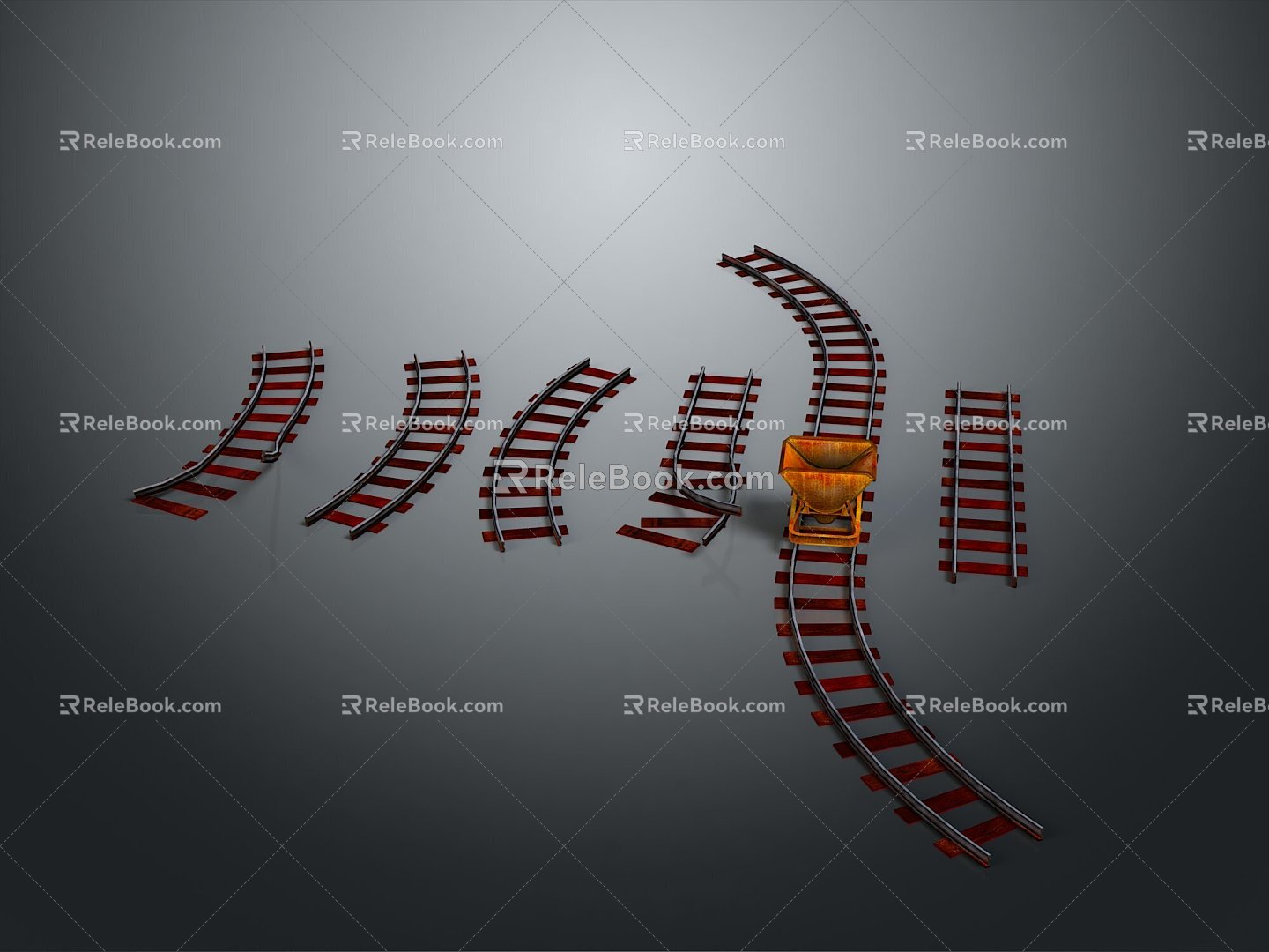 Railroad Railroad Realistic 3d model