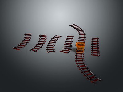 Railroad Realistic 3d model