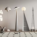 Floor lamp combination 3d model