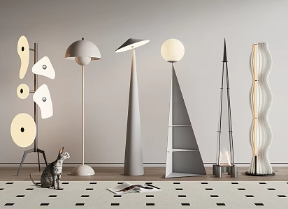 Floor lamp combination 3d model