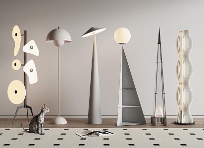 Floor lamp combination 3d model