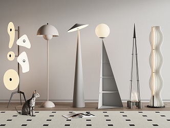 Floor lamp combination 3d model