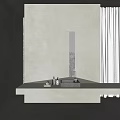 Modern sink counter basin 3d model