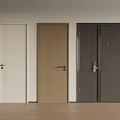 Modern Hinged Doors In Various Colors And Materials For Home Interior 3d model