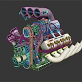 Modern engine racing engine 3d model