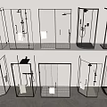 Modern Shower Head Designs With Various Glass Enclosures And Stylish Fixtures
