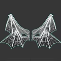 Flying Animal Bat with Symmetrical Brown Wings and Visible Skeletal Structure on Gray Background