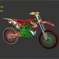 Red And White Dirt Bike Motorcycle Featuring Number 98 Stylish Design And Off Road Tires