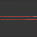 Two Red Long Weapons With Smooth Shafts And Pointed Tips For Combat