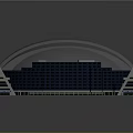 Boston Garden Arena With Dome Structure And Multi Level Front Entrance Windows Design